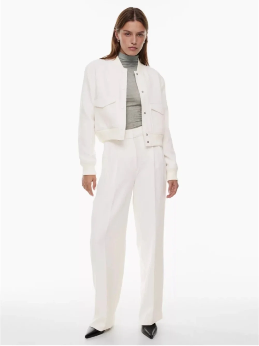 Aritzia Wilfred Effortless Linen TENCEL Wide Leg Pants Sz 10